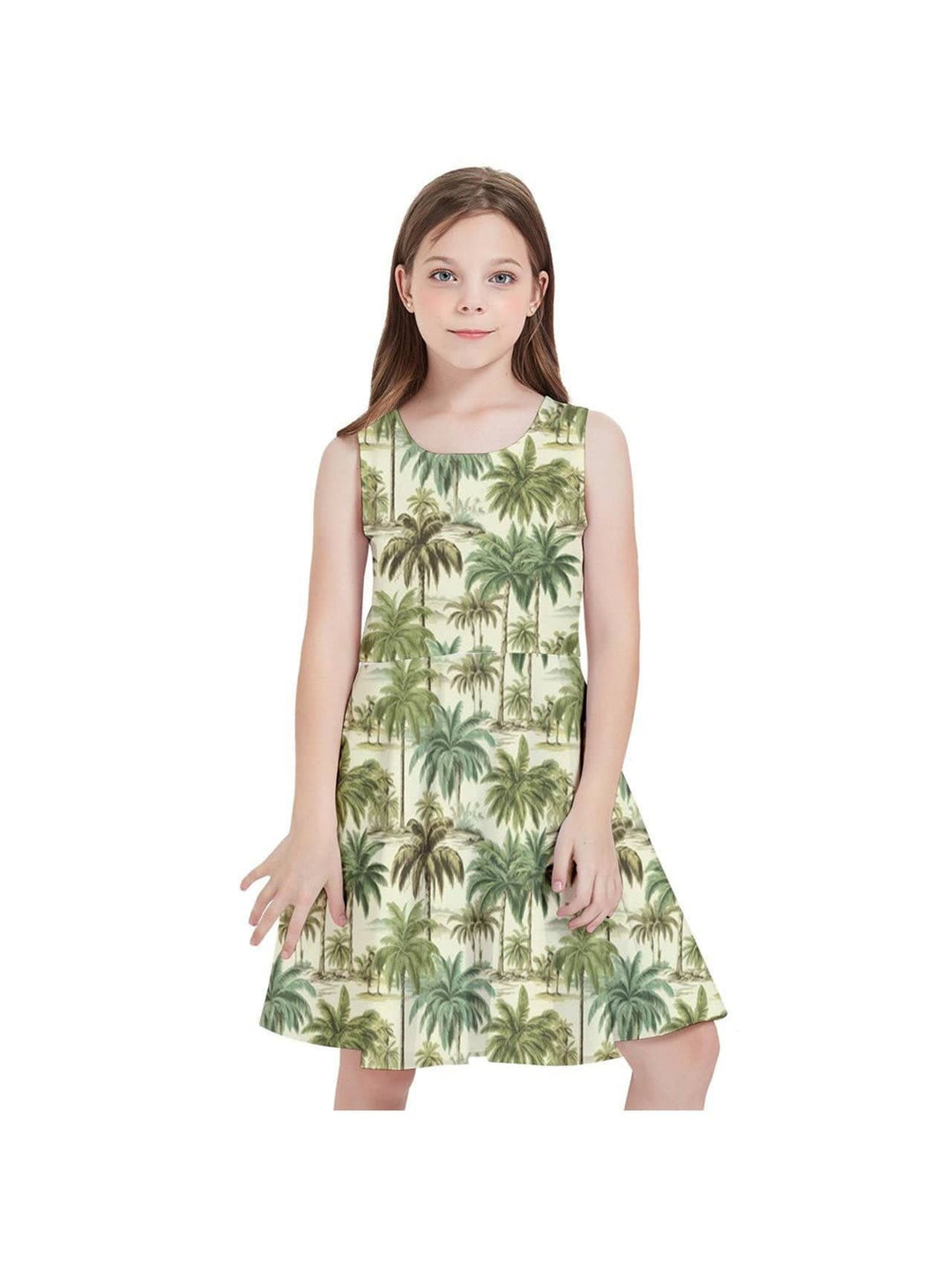 Palm Haven Kids' Skater Dress