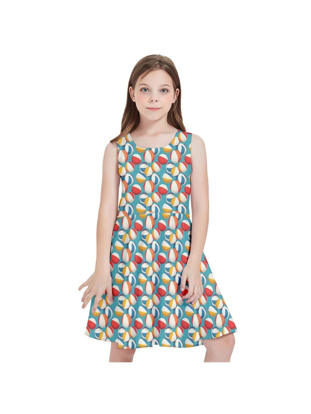 Retro Beach Balls Kids' Skater Dress