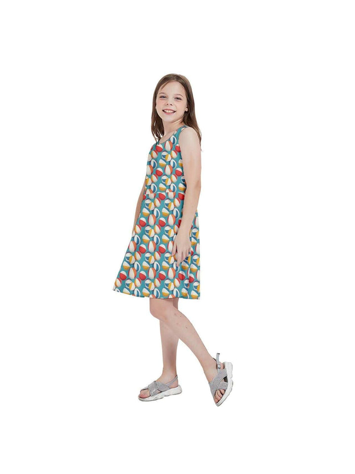 Retro Beach Balls Kids' Skater Dress