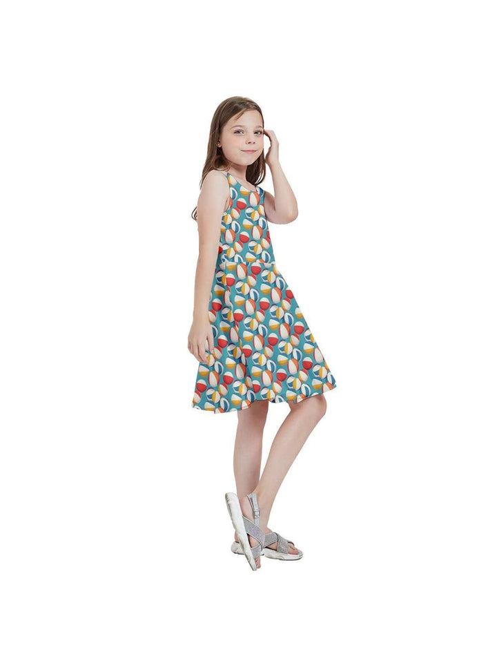 Retro Beach Balls Kids' Skater Dress