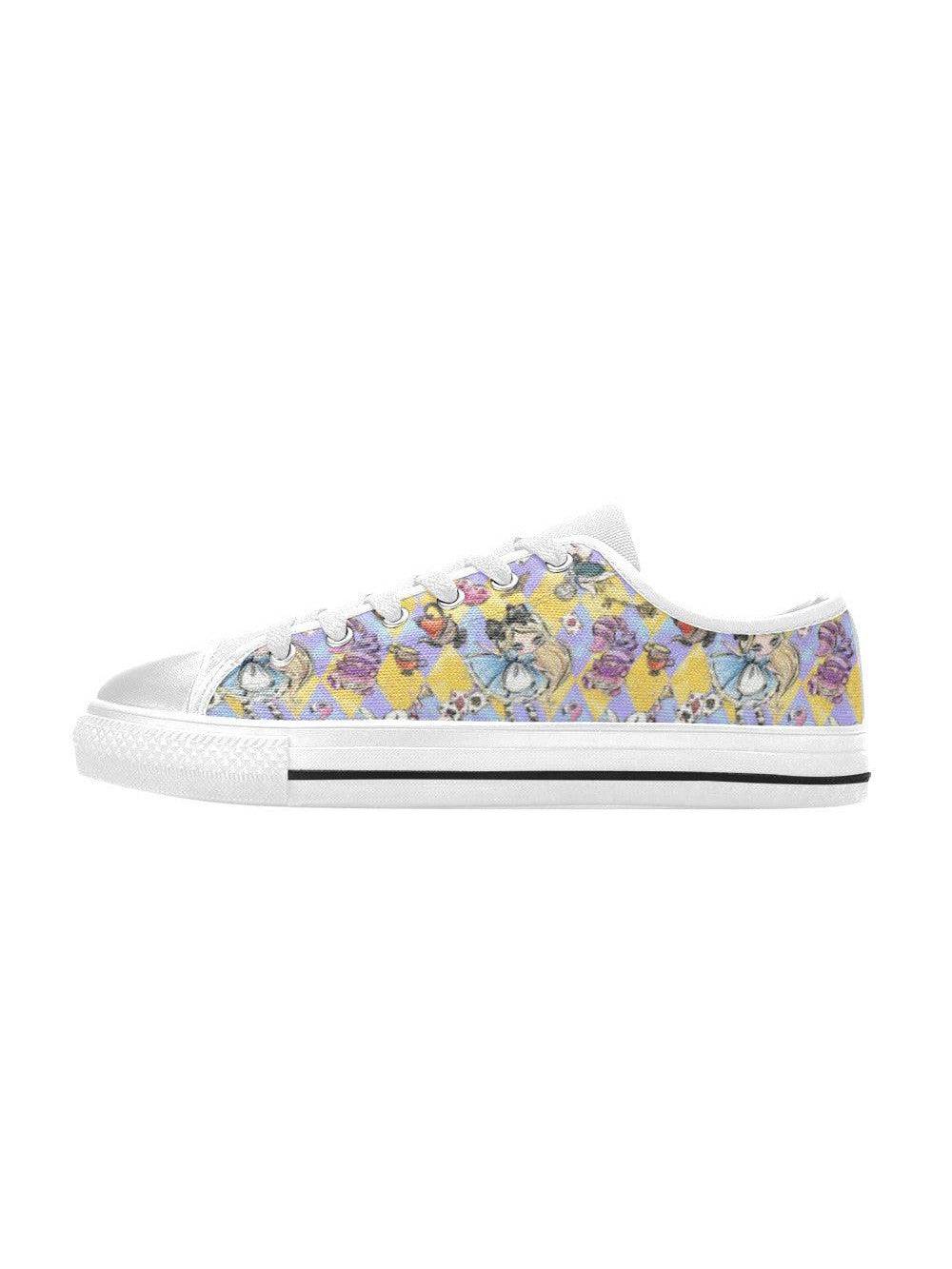 Alice in Wonderland Kid's Canvas Sneakers - Poison Arrow Retro