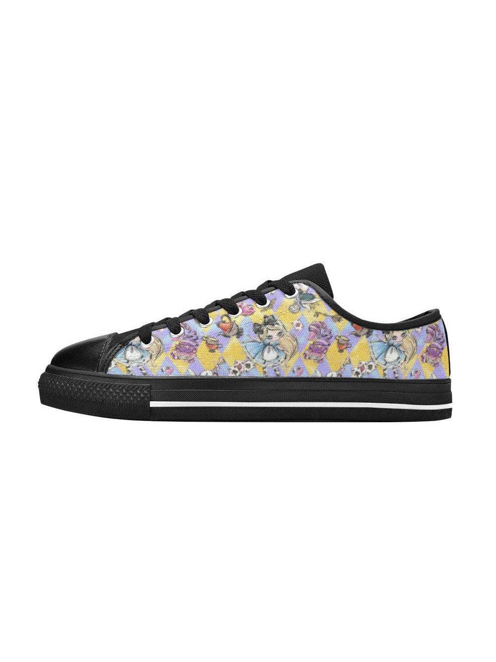 Alice in Wonderland Kid's Canvas Sneakers - Poison Arrow Retro