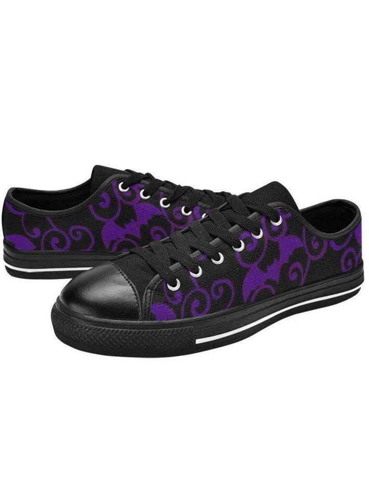 ANTIQUE BATS PURPLE Retro Style Sneakers - Poison Arrow Retro