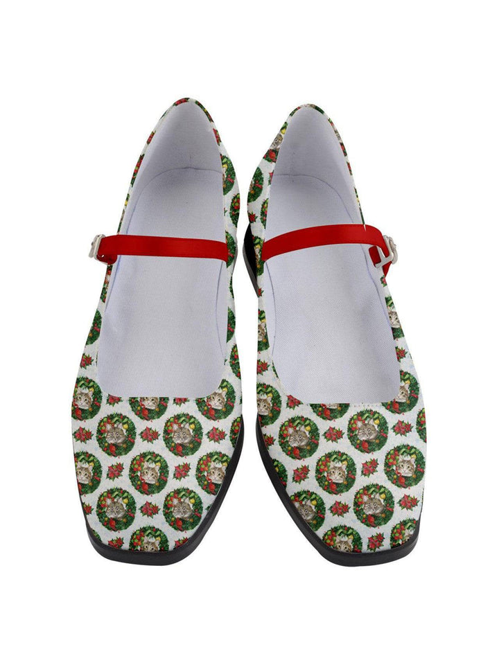 Christmas Cats Women's Mary Jane Shoes - Poison Arrow Retro