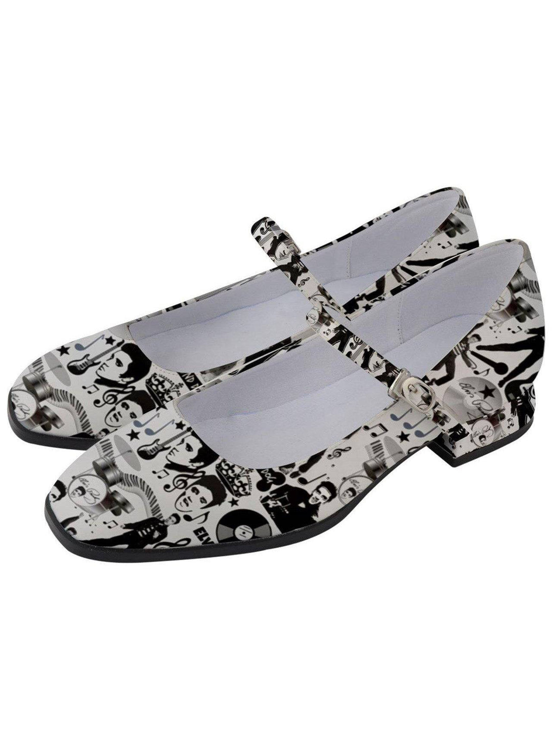 Elvis Print Women's Mary Jane Shoes - Poison Arrow Retro