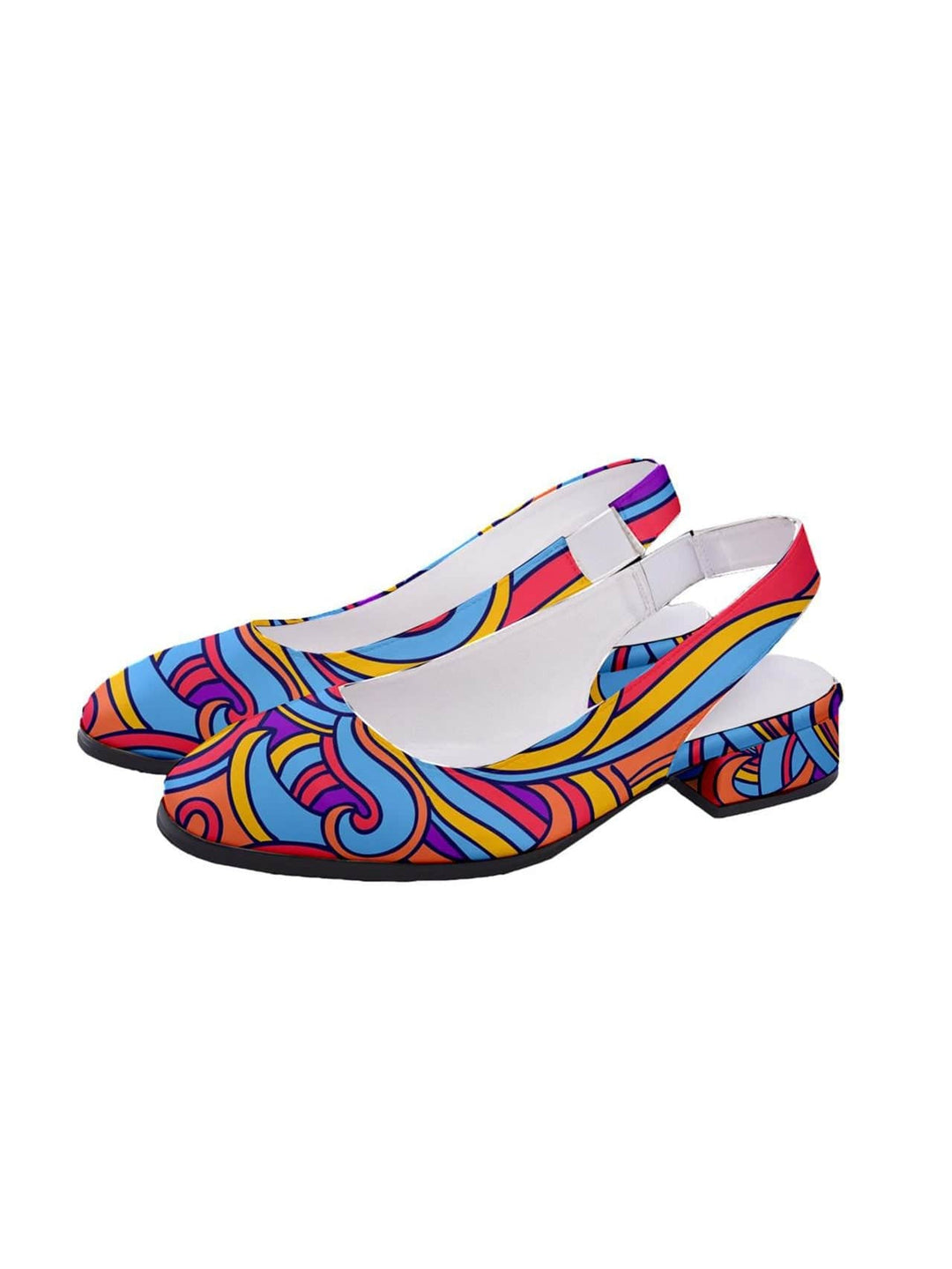 Psychodelic Women's Classic Slingback Heels - Poison Arrow Retro