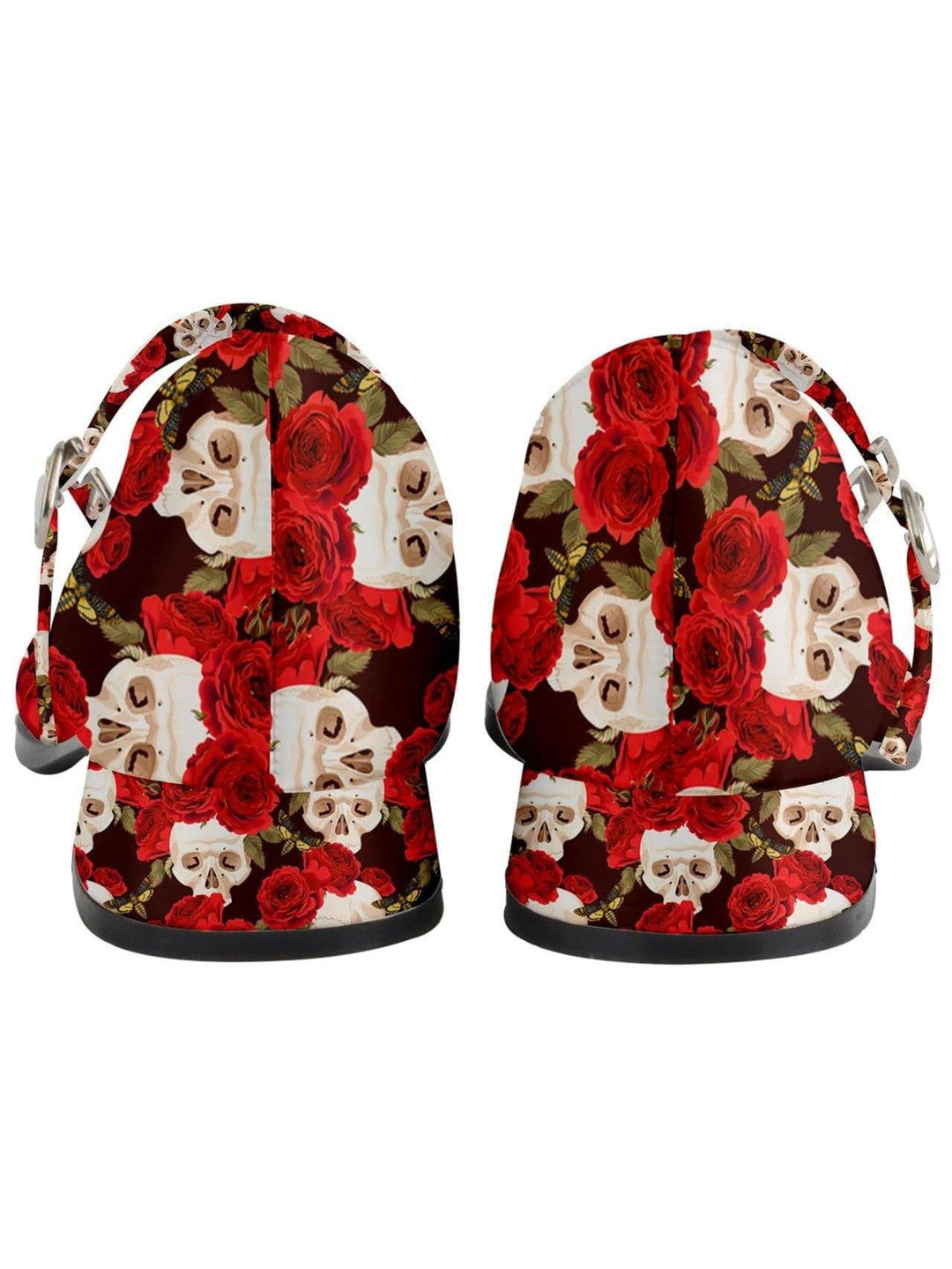 SKULLS AND ROSES Women's Mary Jane Shoes - Poison Arrow Retro