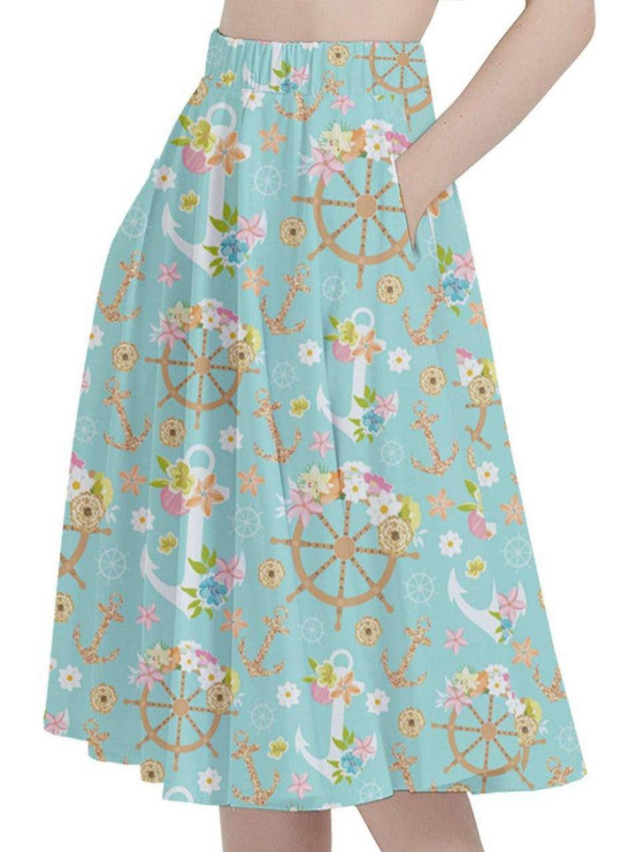 Anchors Aweigh Full Circle Skirt - Poison Arrow Retro