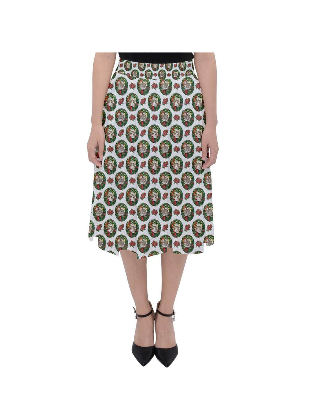 Christmas Cats Midi Skirt - Poison Arrow Retro