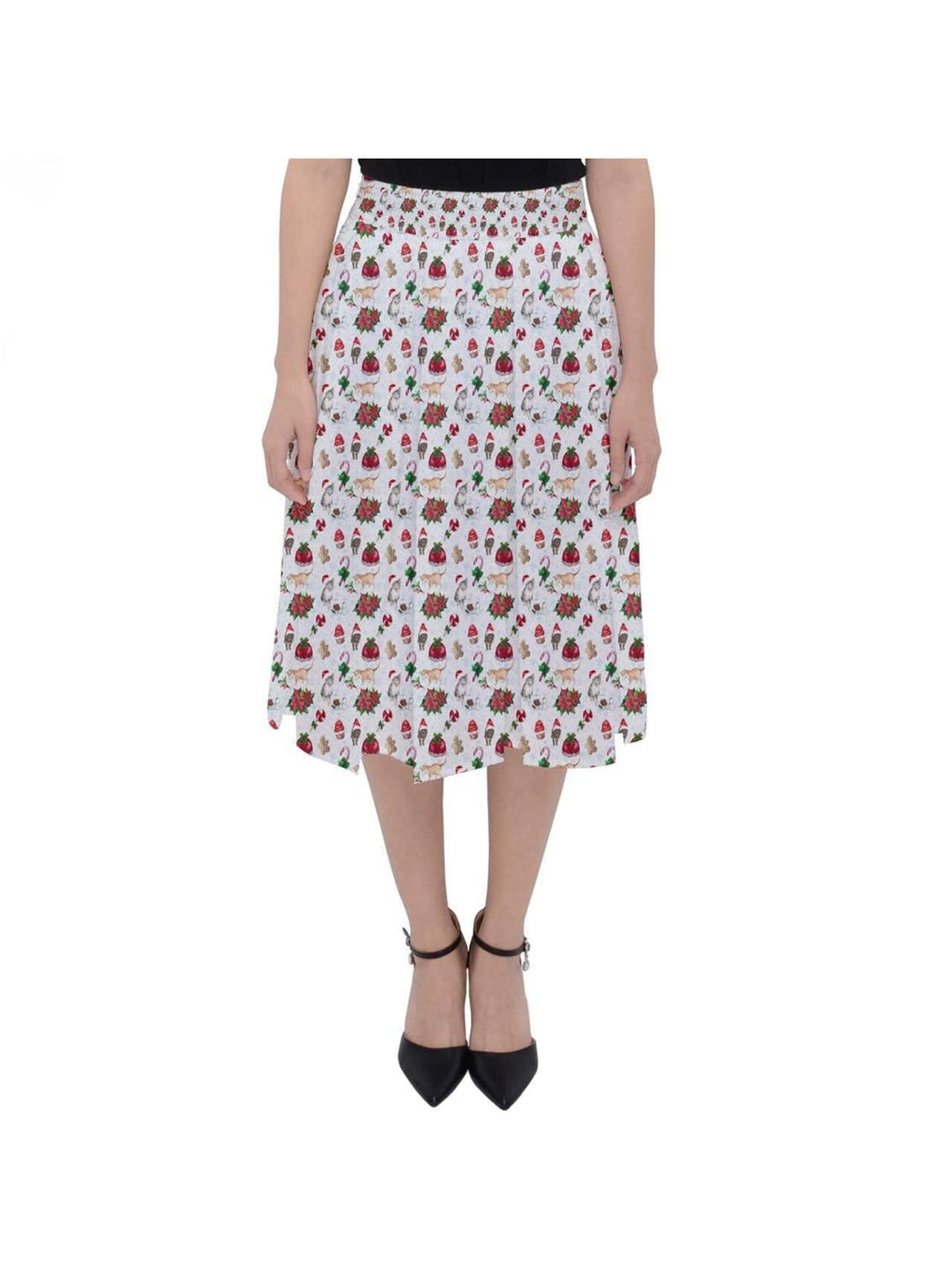 Christmas Cats Midi Skirt - Poison Arrow Retro