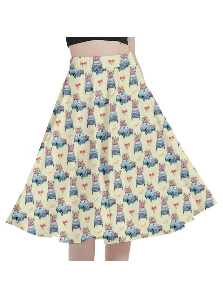 Cruisin' for Christmas Cheer Full Circle Skirt