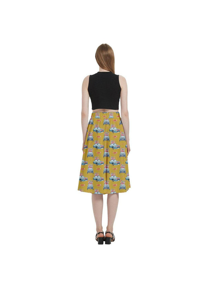 Cruisin' for Christmas Cheer Full Circle Skirt