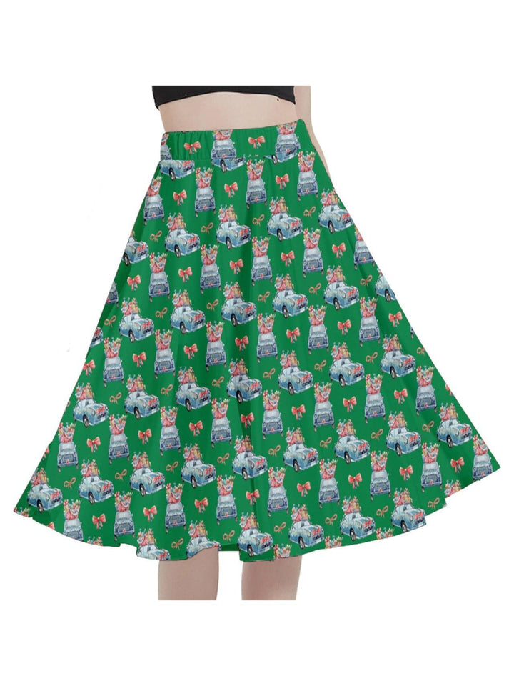 Cruisin' for Christmas Cheer Full Circle Skirt