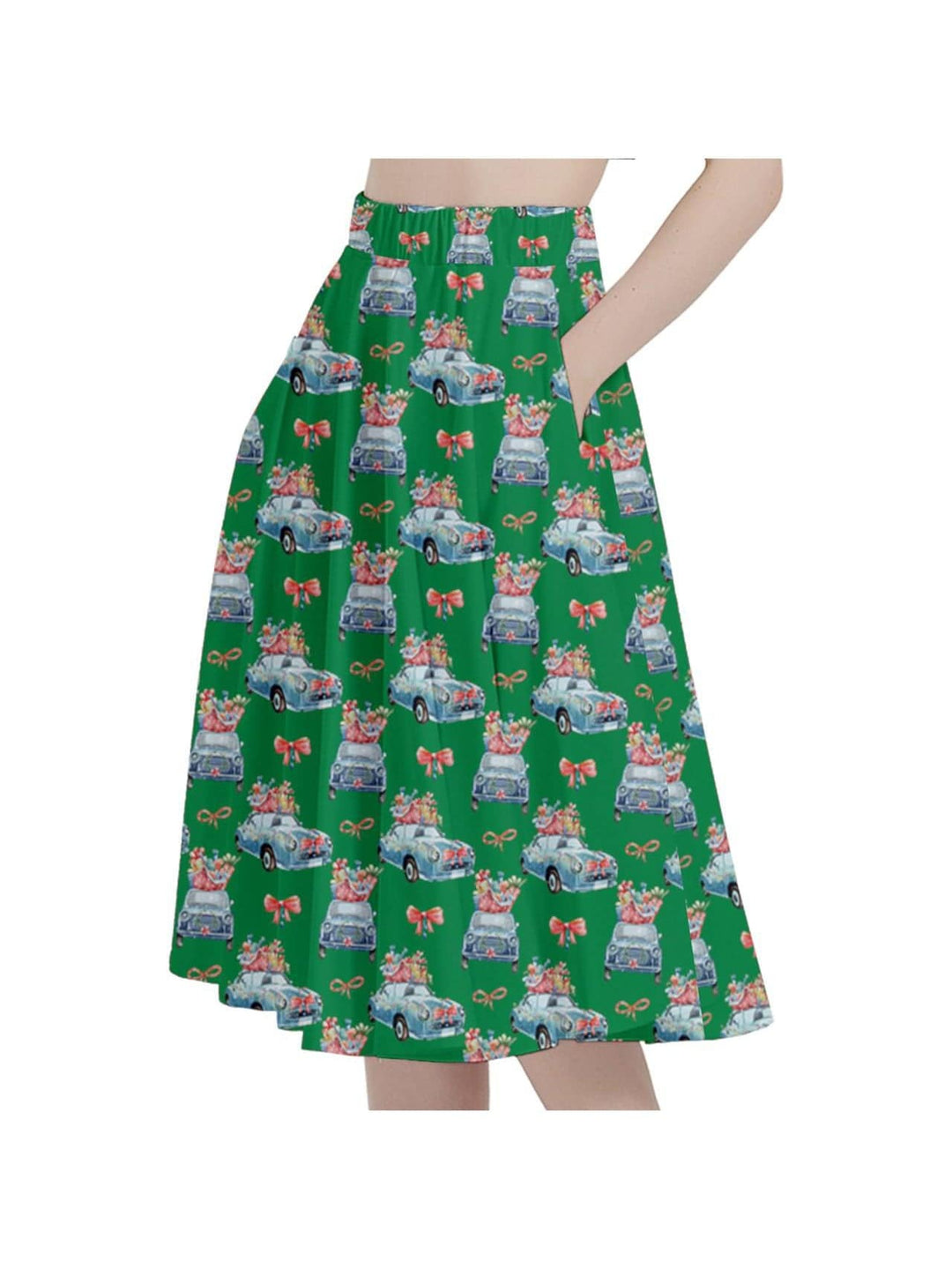 Cruisin' for Christmas Cheer Full Circle Skirt