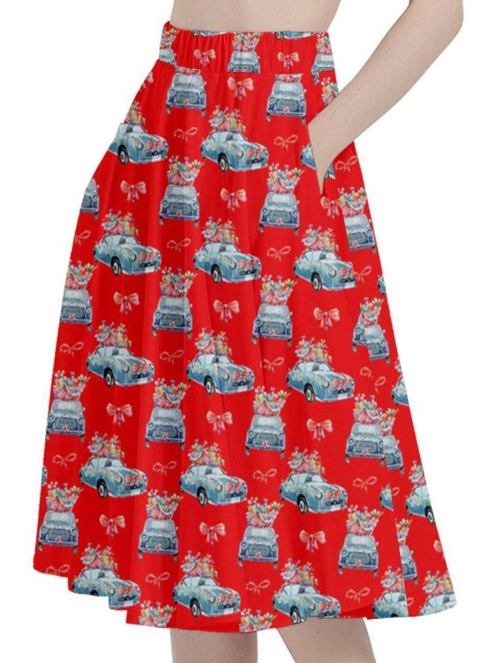 Cruisin' for Christmas Cheer Full Circle Skirt