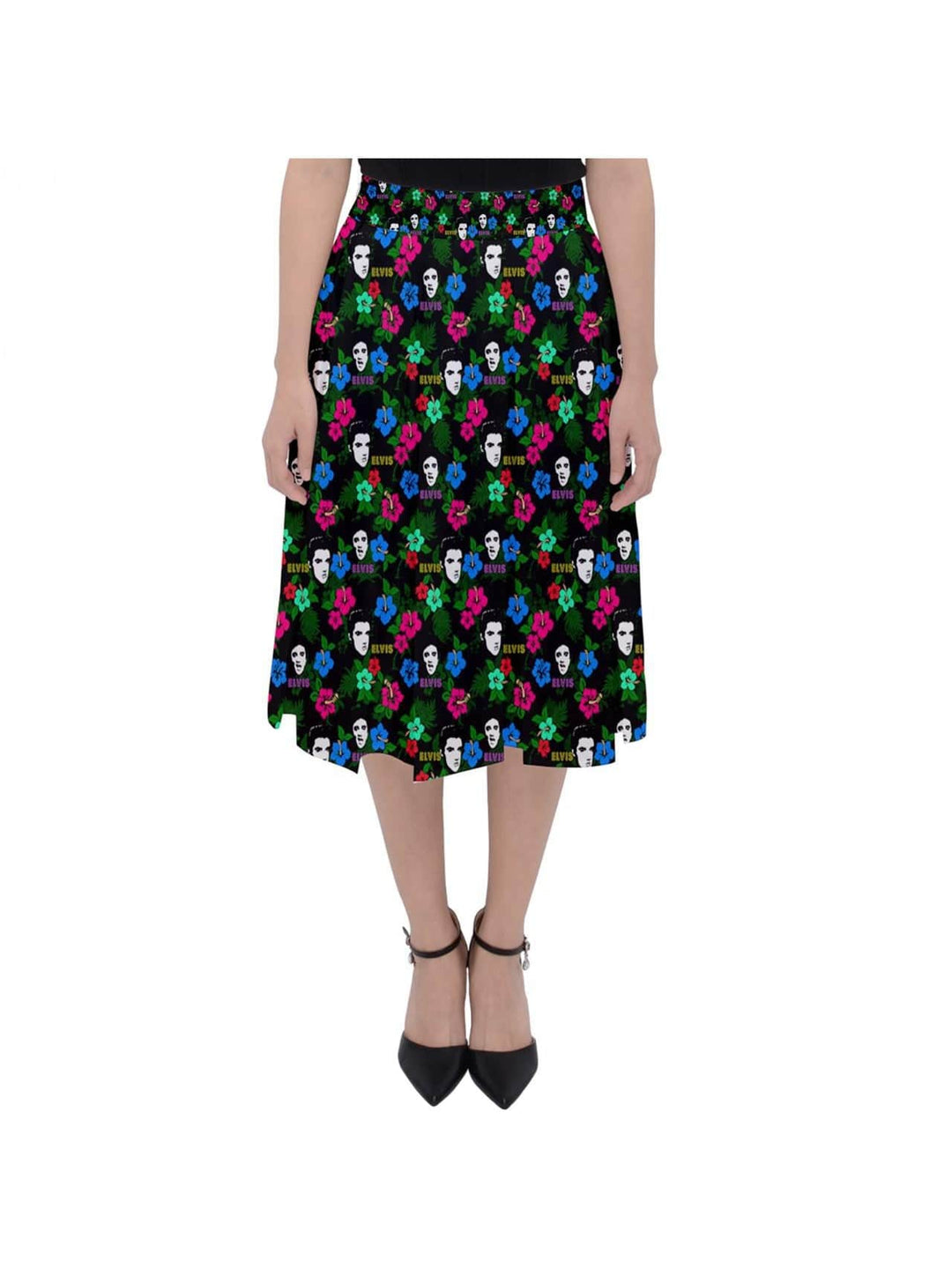 Hawaii Elvis Classic Midi Skirt - Poison Arrow Retro