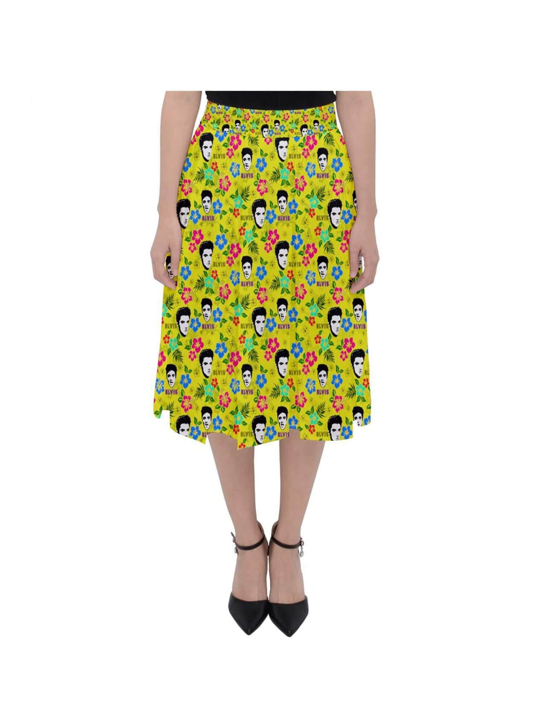 Hawaii Elvis Classic Midi Skirt - Poison Arrow Retro