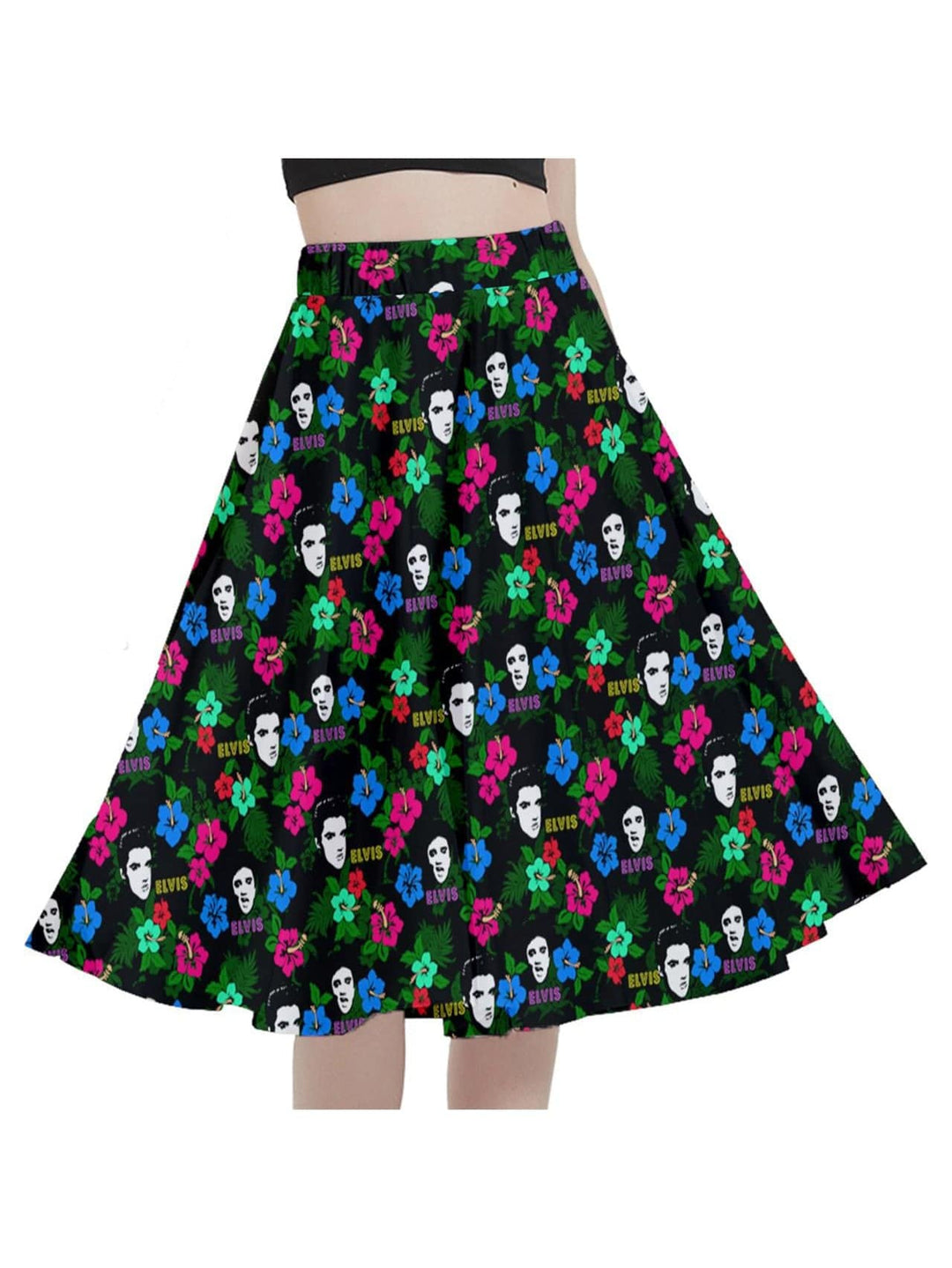 Hawaii Elvis Full Circle Skirt Various Colours - Poison Arrow Retro