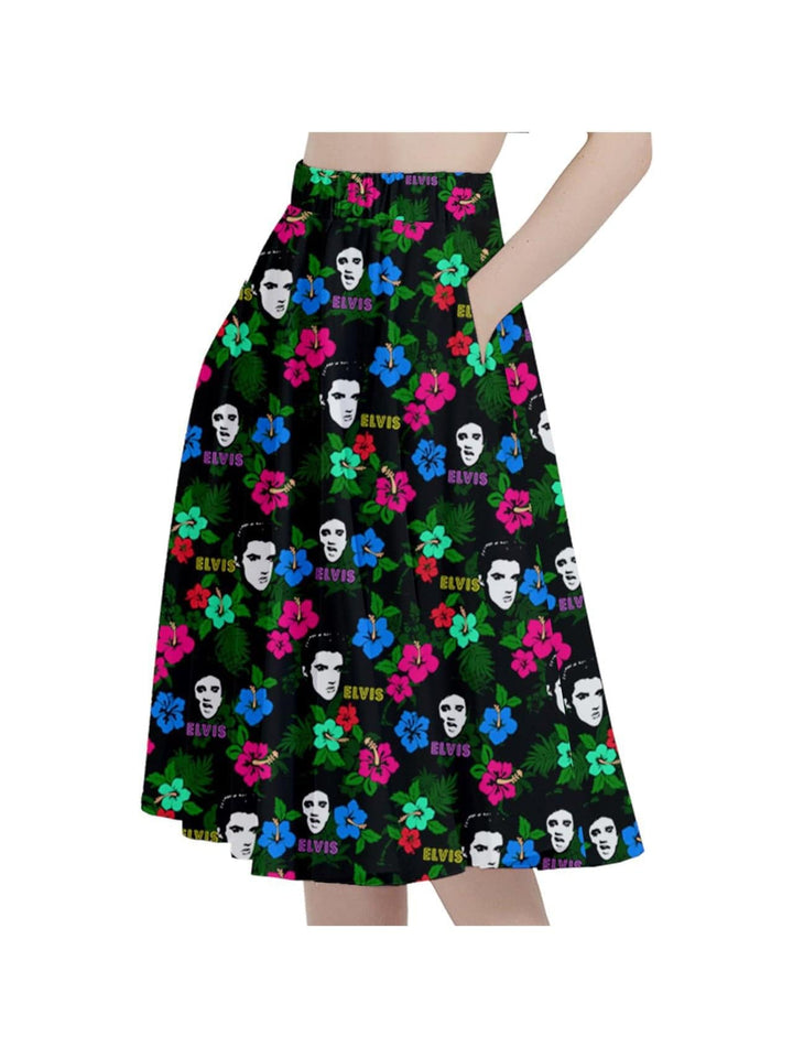 Hawaii Elvis Full Circle Skirt Various Colours - Poison Arrow Retro