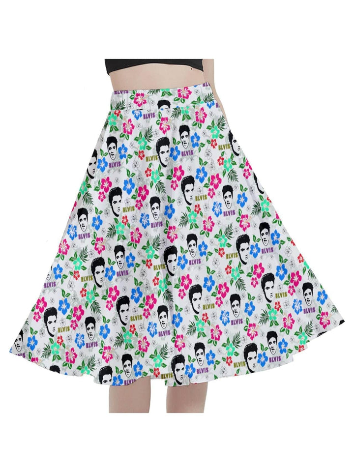 Hawaii Elvis Full Circle Skirt Various Colours - Poison Arrow Retro