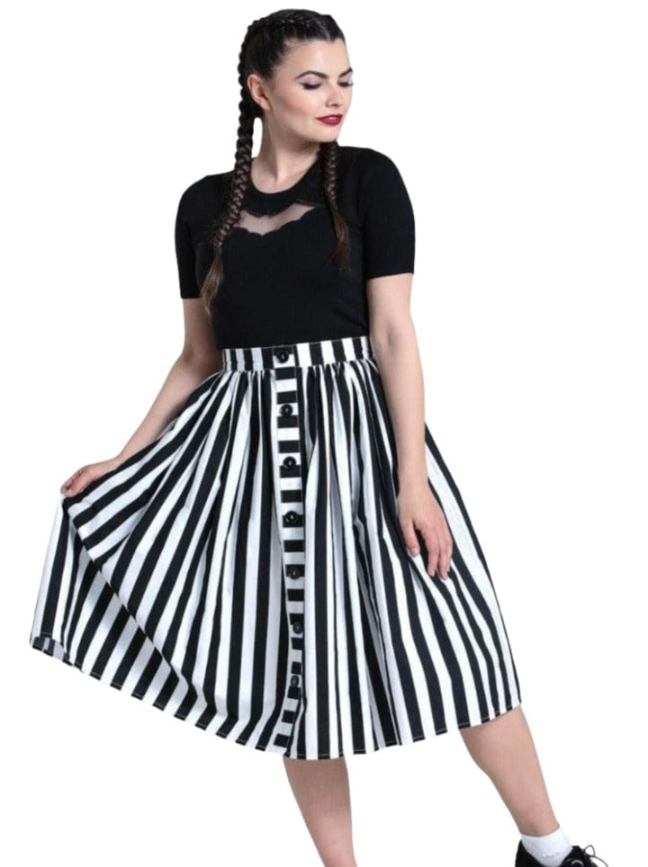 Hell Bunny Juno Skirt - Poison Arrow Retro