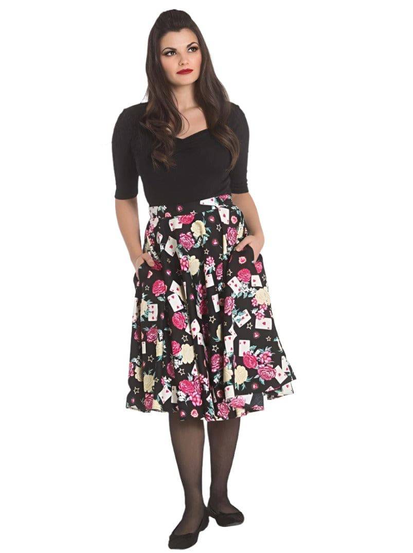 HELL BUNNY QUEEN OF HEART 50'S SKIRT - Poison Arrow Retro