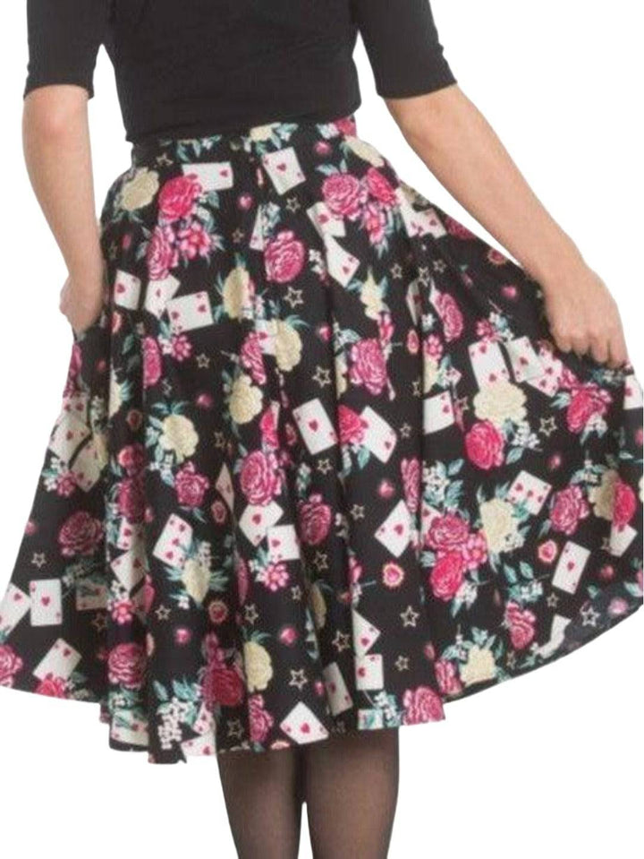 HELL BUNNY QUEEN OF HEART 50'S SKIRT - Poison Arrow Retro