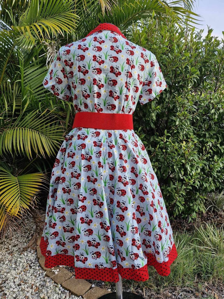 Ladybugs Full Circle Skirt - Poison Arrow Retro