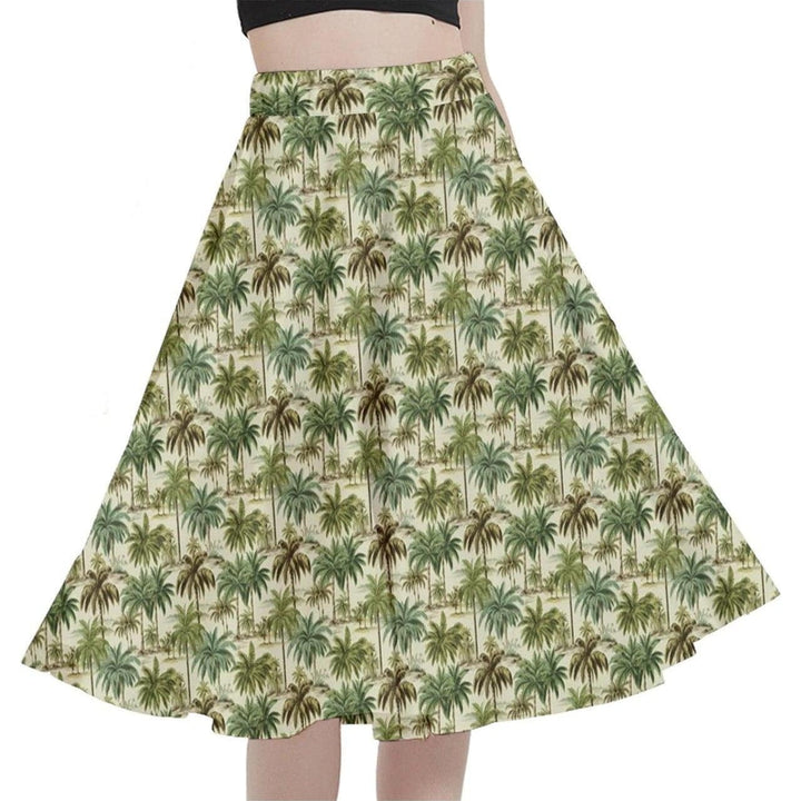 Palm Haven Full Circle Skirt - Poison Arrow Retro