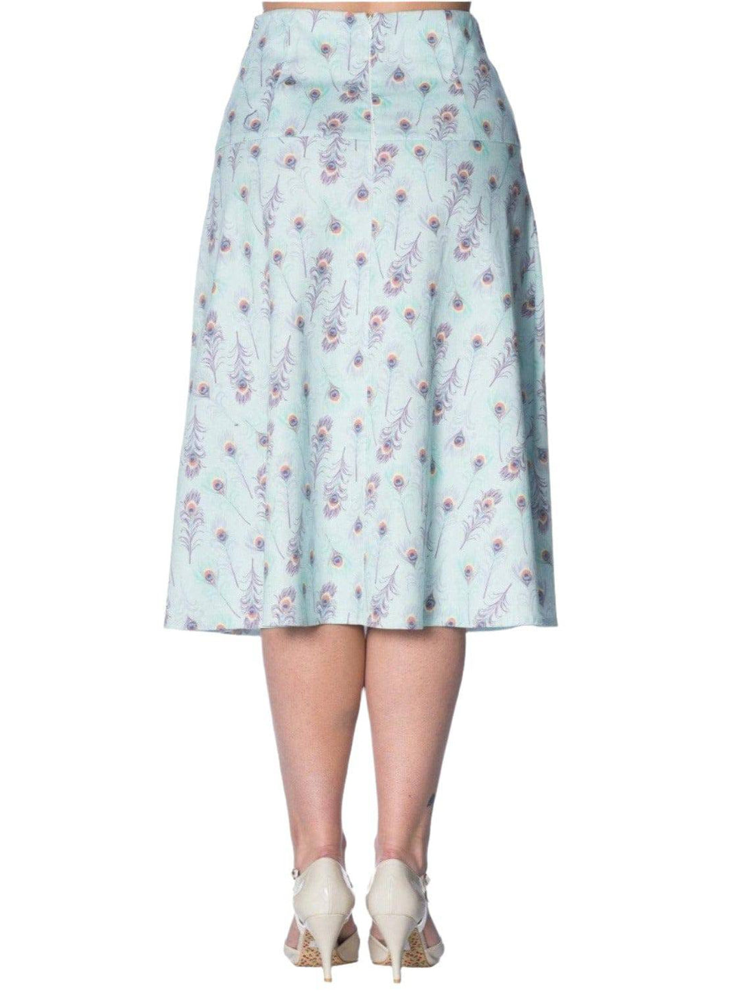 PEACOCK A-LINE SKIRT - Poison Arrow Retro