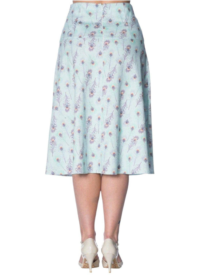 PEACOCK A-LINE SKIRT - Poison Arrow Retro