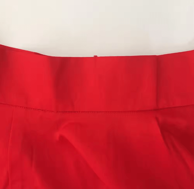 Red Cotton Full Circle Skirt - Poison Arrow Retro