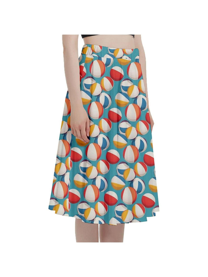 Retro Beach Balls Full Circle Skirt