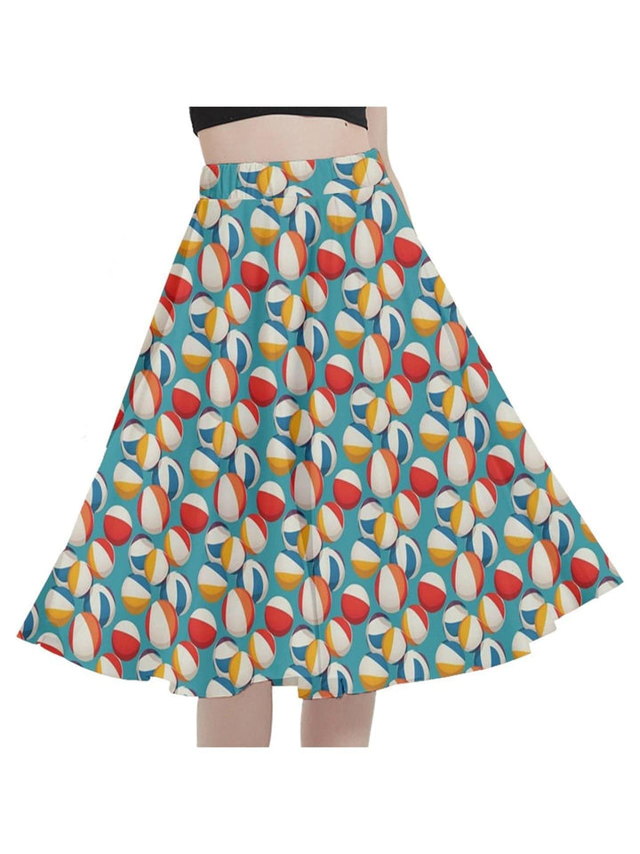 Retro Beach Balls Full Circle Skirt