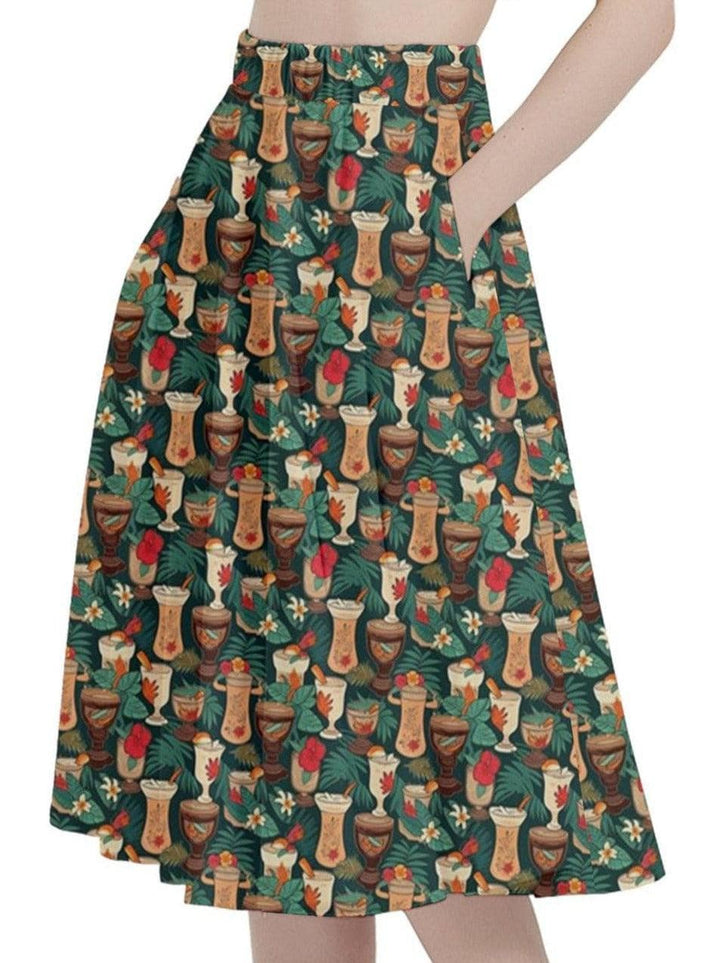 Retro Tiki Luau Full Circle Skirt - Poison Arrow Retro