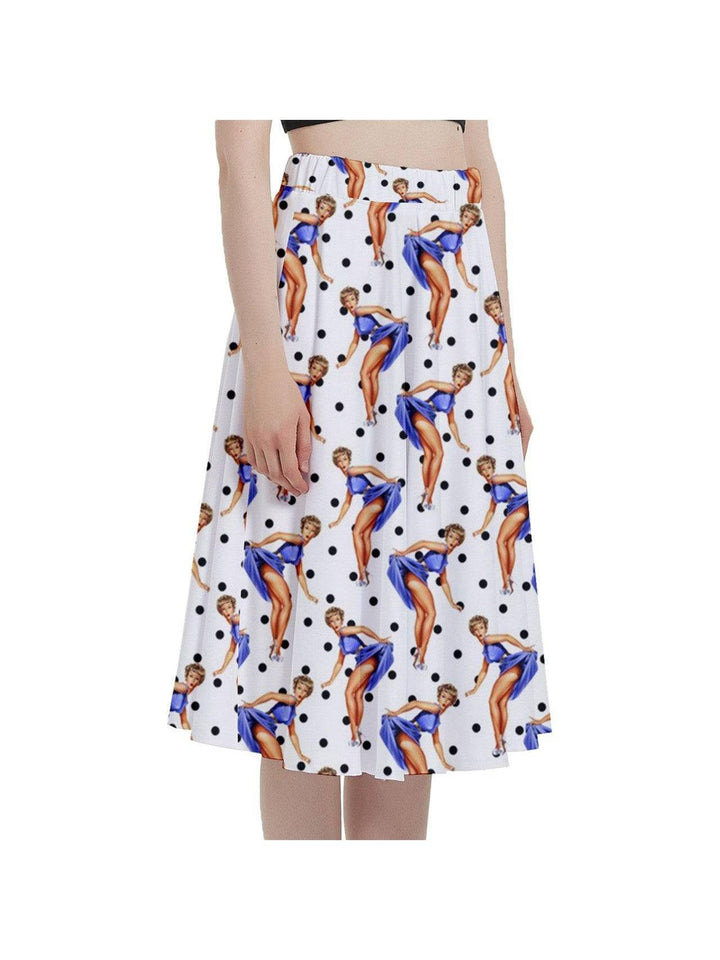 Sassy Blue Full Circle Skirt - Poison Arrow Retro