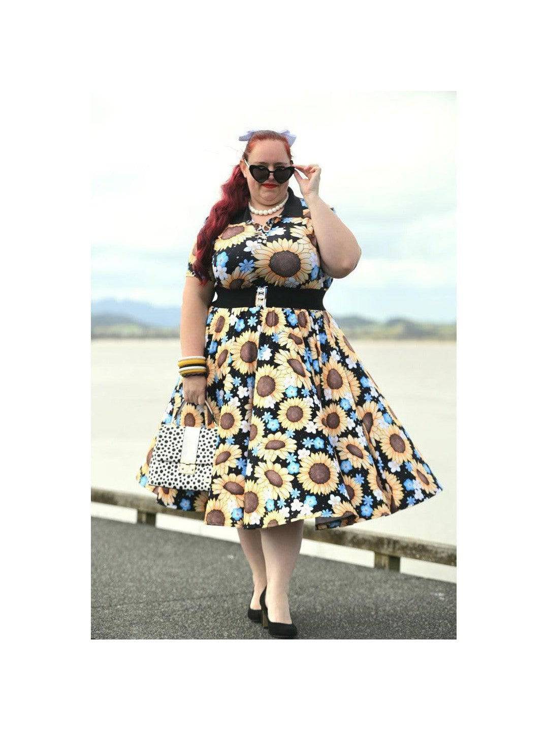 Sunflowers Full Circle Skirt - Poison Arrow Retro