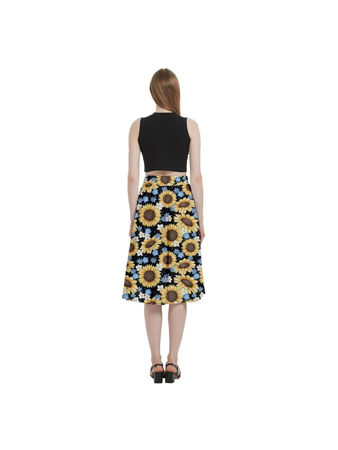 Sunflowers Full Circle Skirt - Poison Arrow Retro