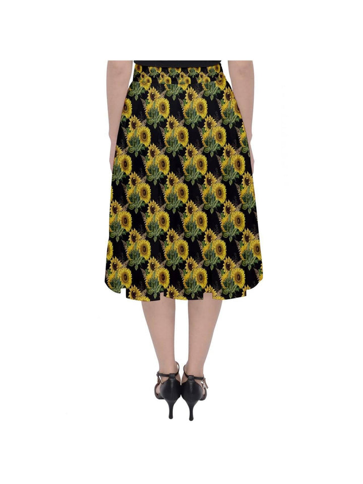 Sunflowers Midi Skirt - Poison Arrow Retro