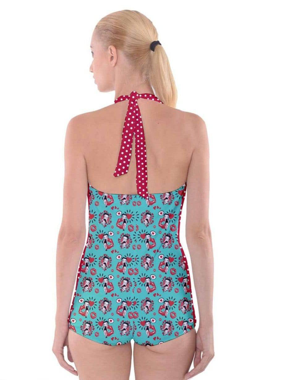 Betty Boop Boyleg Halter Swimsuit