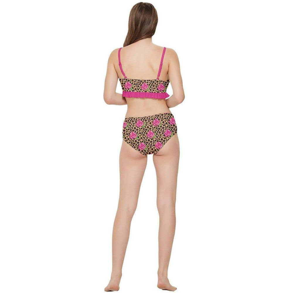 CHEETAH ROSE Frilly Bikini Set - Poison Arrow Retro