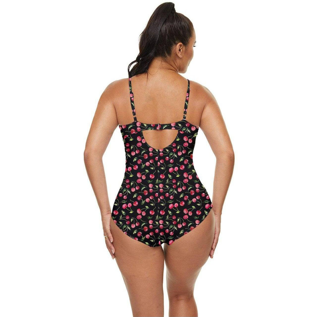 cherry one piece swimsuit