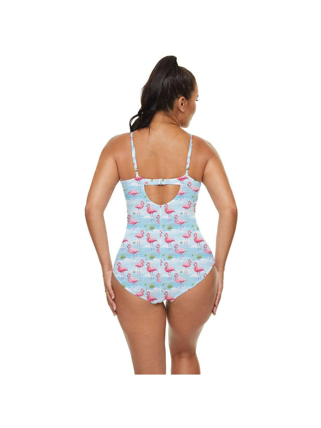 Flamingo Dreams Retro Full Coverage Swimsuit - Poison Arrow Retro