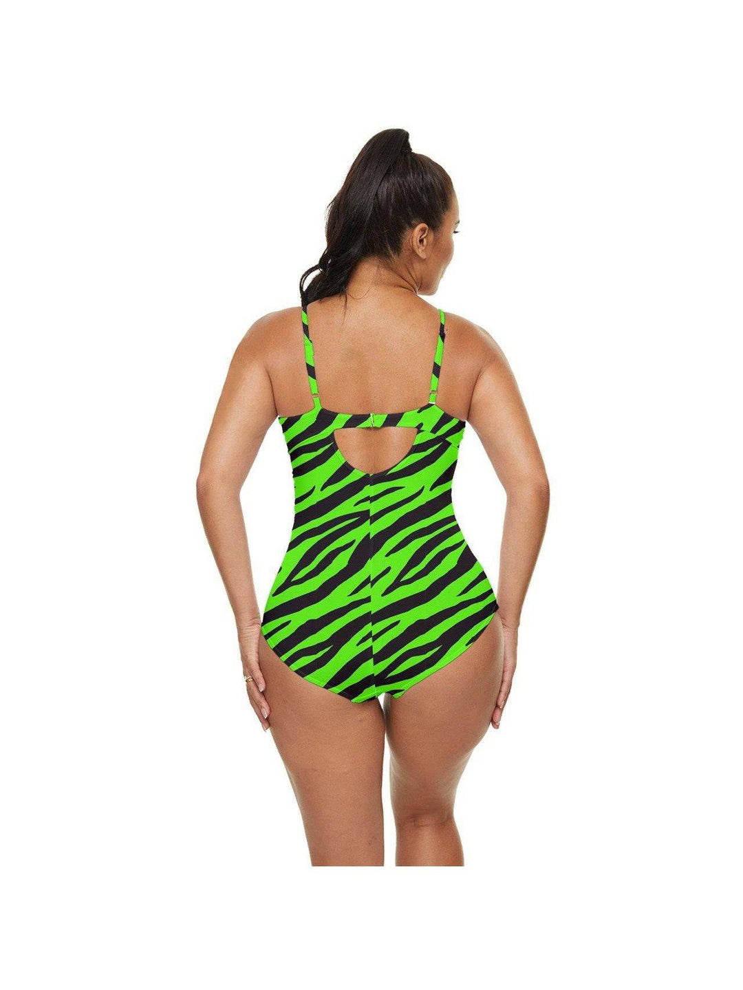 GREEN ZEBRA Retro Full Coverage Swimsuit - Poison Arrow Retro