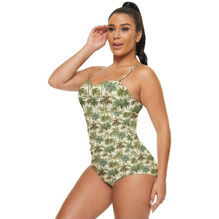 Palm Haven Retro Full Coverage Swimsuit - Poison Arrow Retro