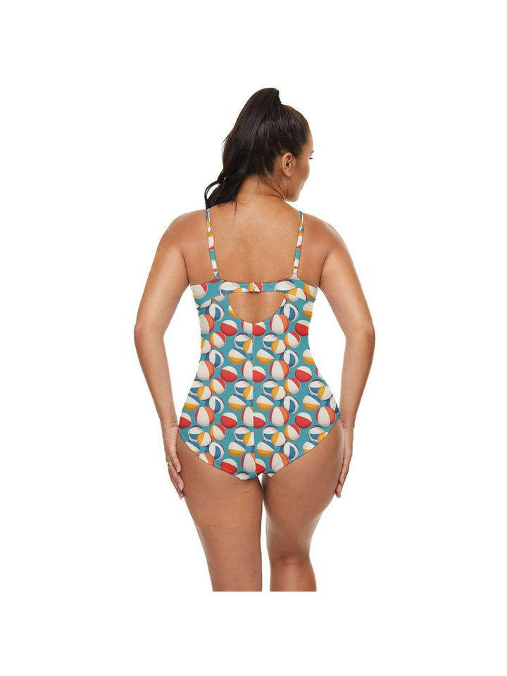 Retro Beach Balls Retro Full Coverage Swimsuit - Poison Arrow Retro