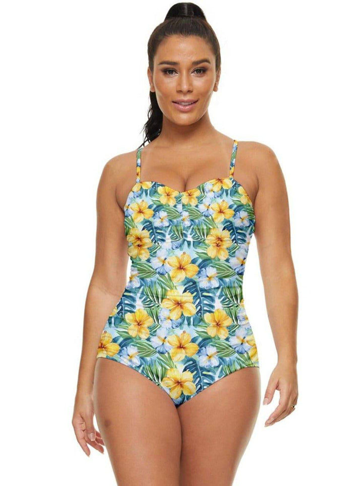 Tropical Hibiscus Full Coverage Swimsuit