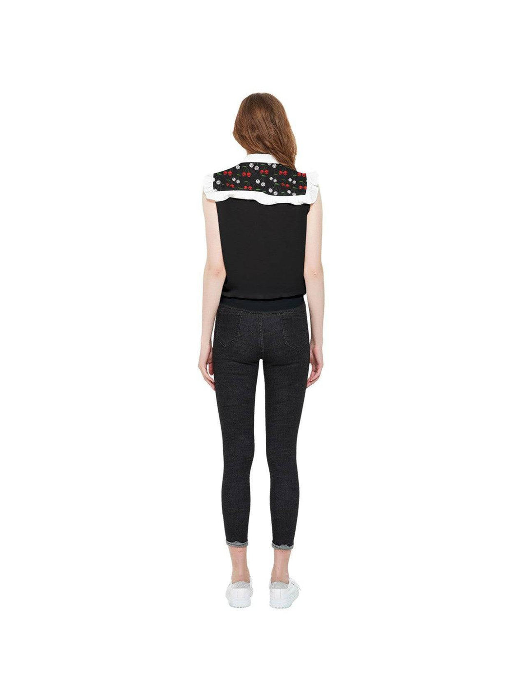 Cherry Skulls & Dice Tie Front Top - Poison Arrow Retro