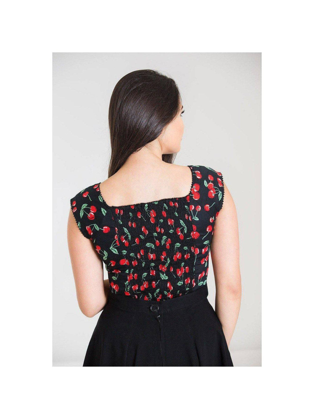 HELL BUNNY CHERRY PIE TOP Black - Poison Arrow Retro