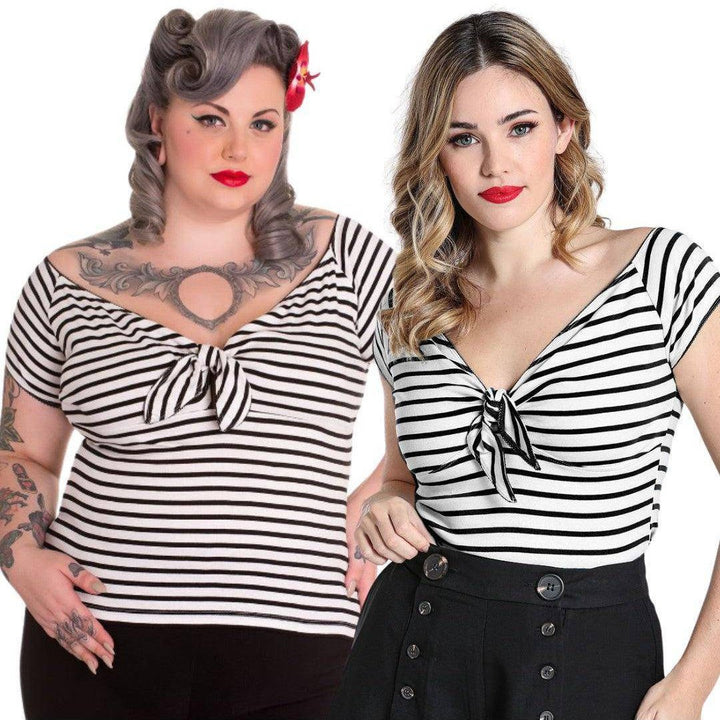 Hell Bunny Dolly Top - Poison Arrow Retro